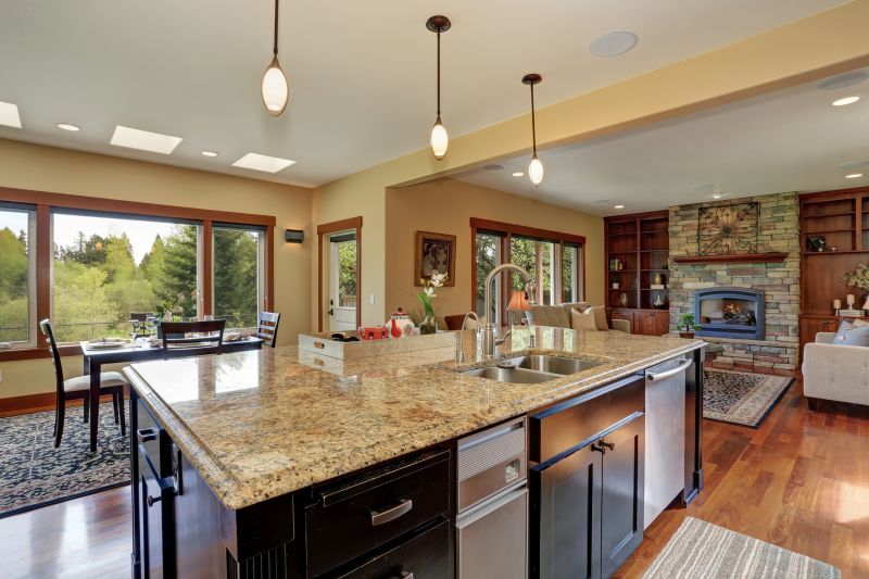 Kitchen Island with Granite Top